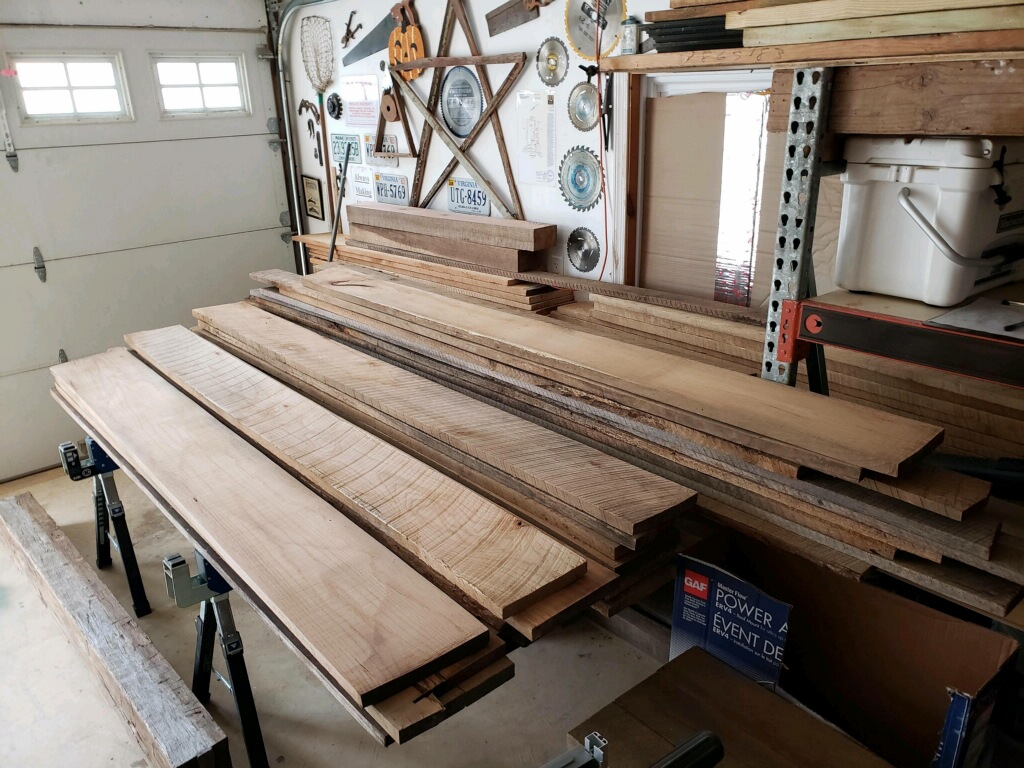 drying out the barn wood for photo studio floor