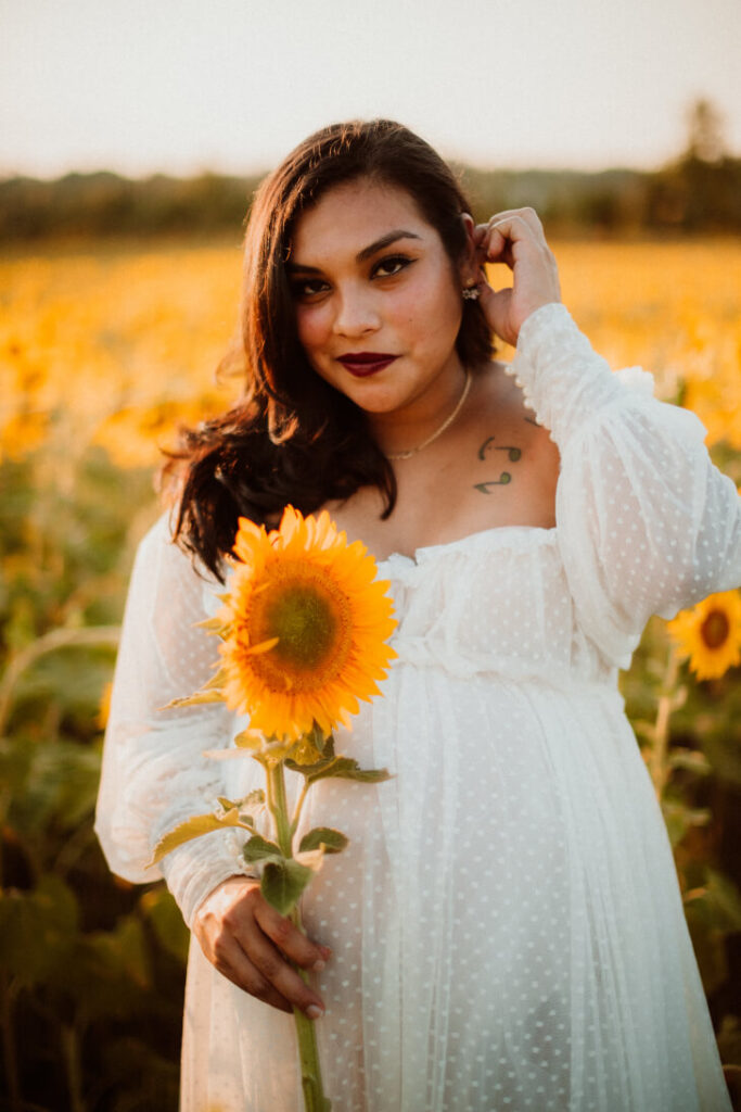 sunflower field photo session