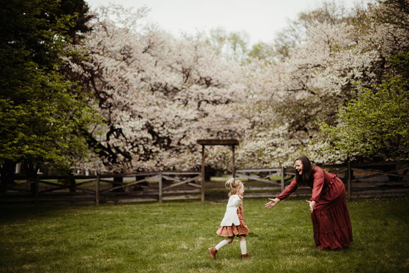 cherry blossom family photo shoot Tysons Corners