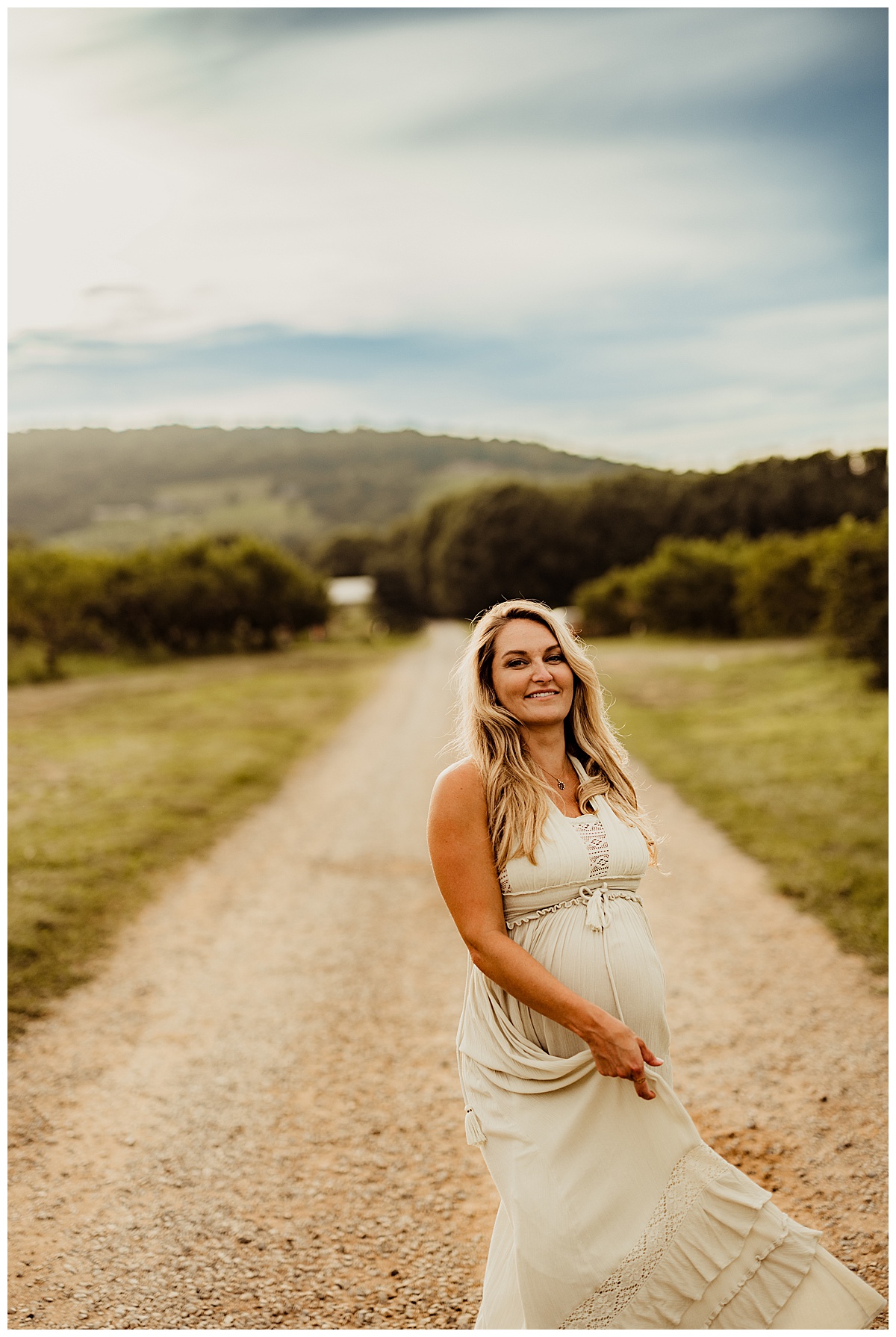 PRegnant mom twirling dress for Norma Fayak Photography