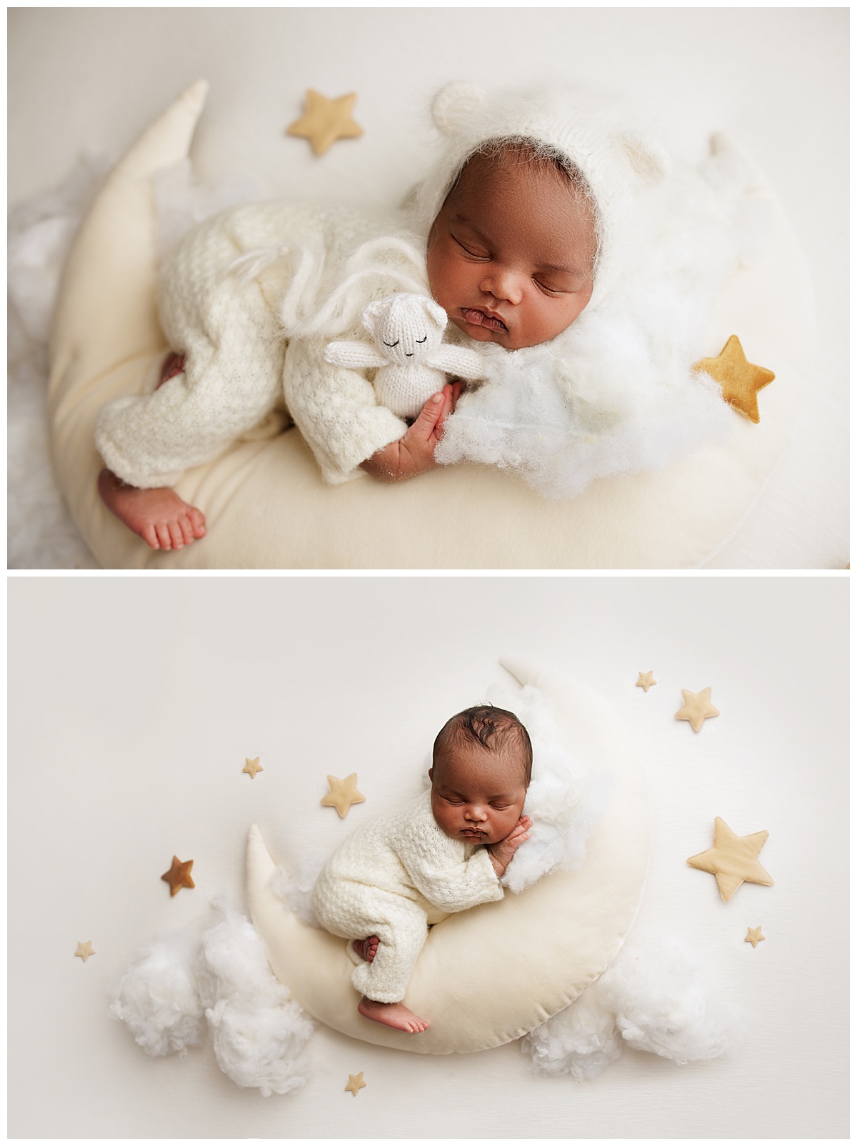 Baby lays on cloud for Norma Fayak Photography