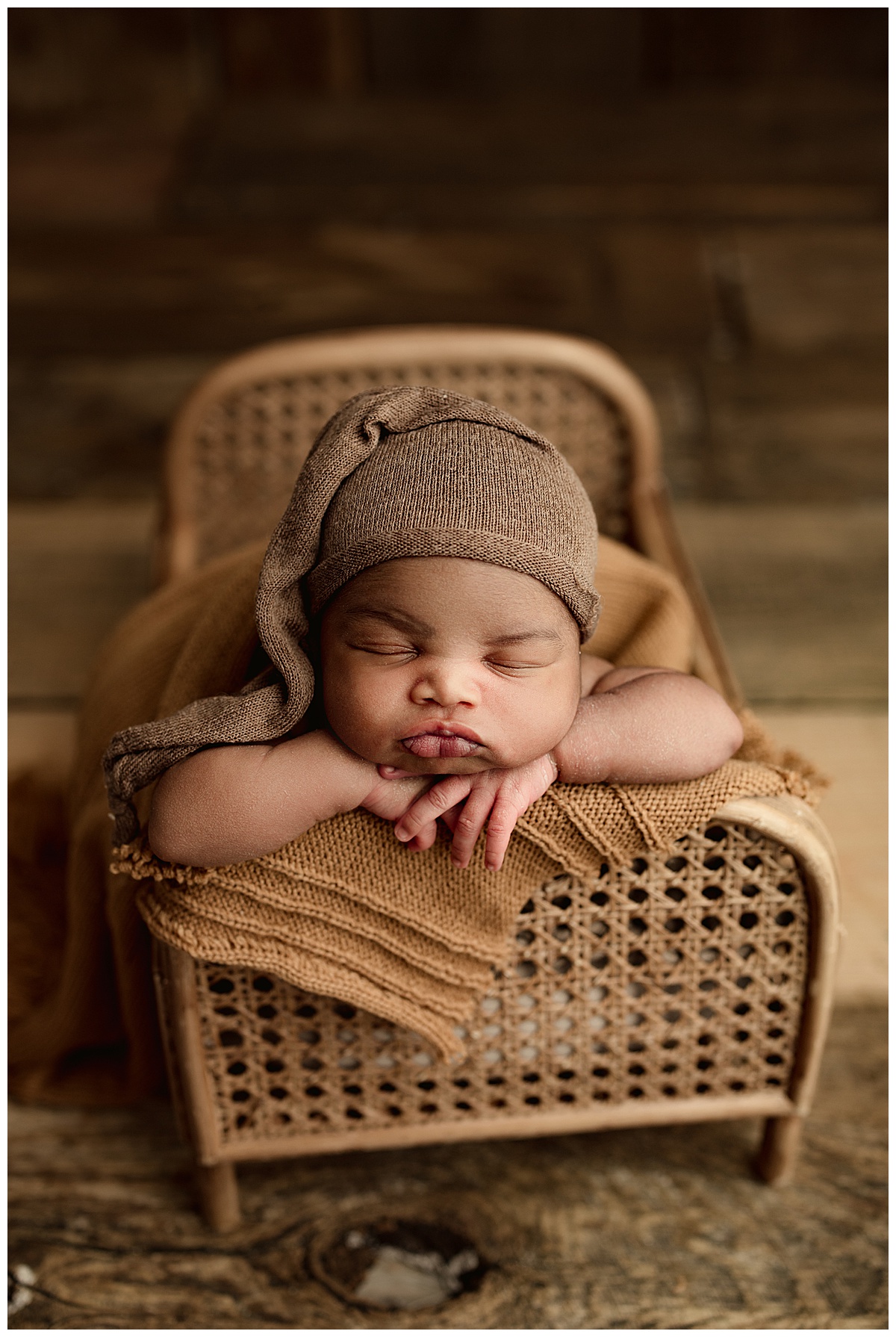 Baby boy lays on belly for Occoquan, VA Newborn Studio