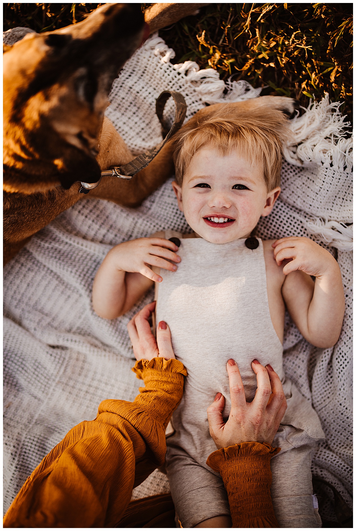 Tickles for son by Washington DC Family Photographer