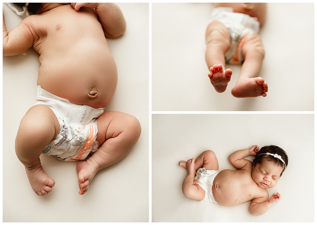 Baby has body stretched out for Norma Fayak Photography