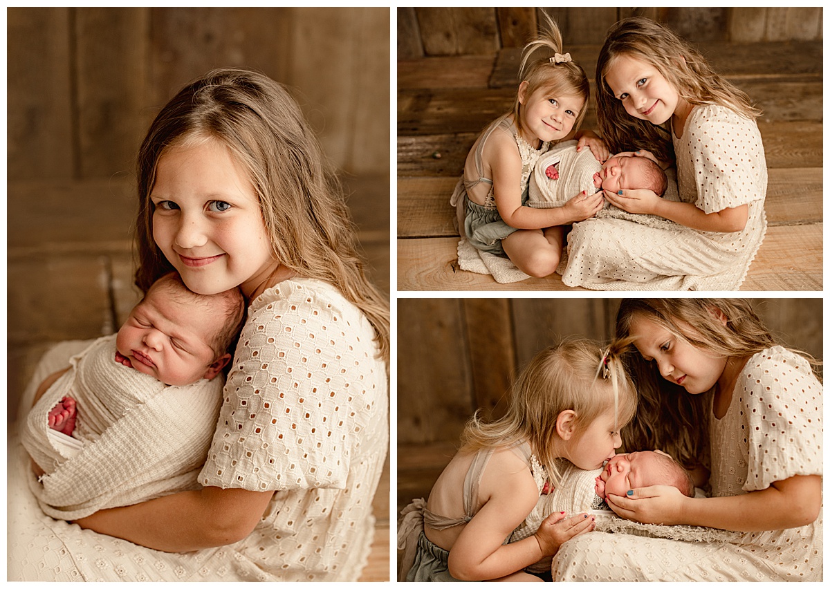 Siblings cuddle with new brother for Norma Fayak Photography