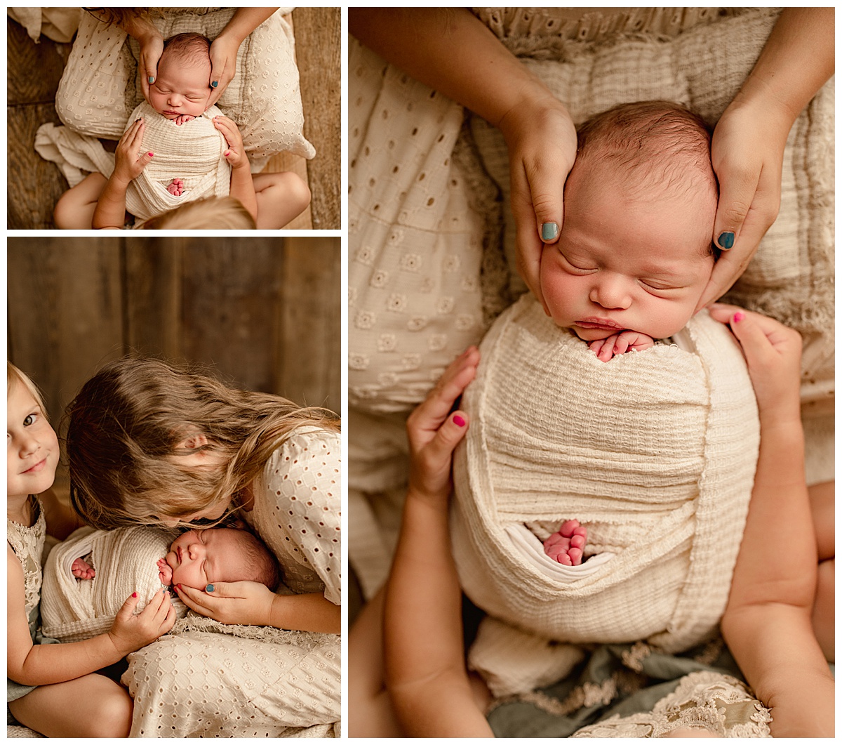 Sisters admire little brother by Norma Fayak Photography