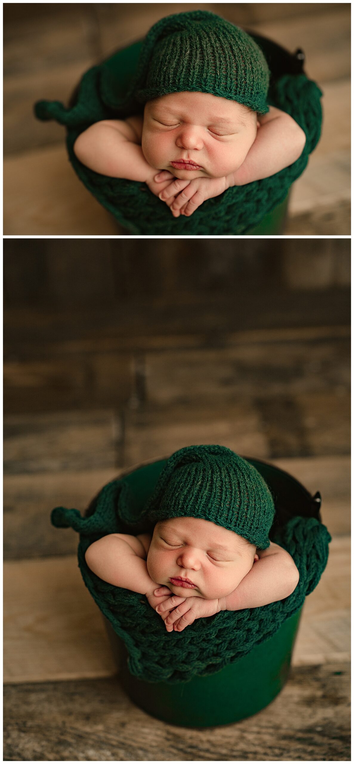 Little one in green wrap for Norma Fayak Photography