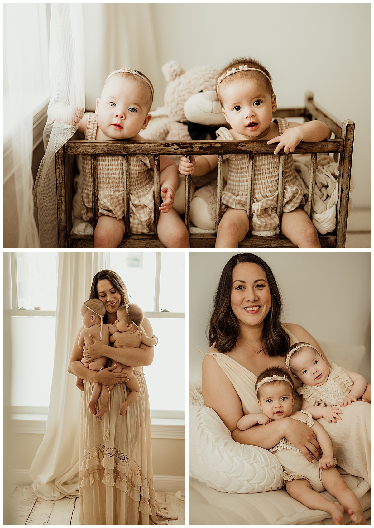 Beautiful mama smiles with daughters for Norma Fayak Photography