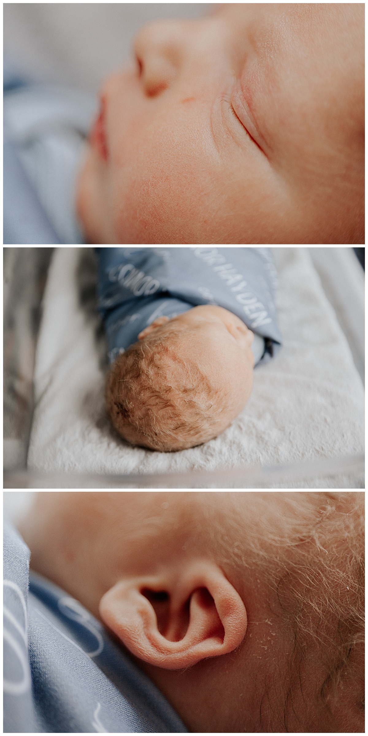 infant up close for Washington DC Newborn Photographer