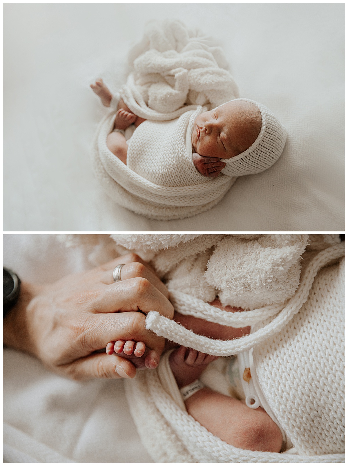 Beautiful boy wrapped in white for Norma Fayak Photography