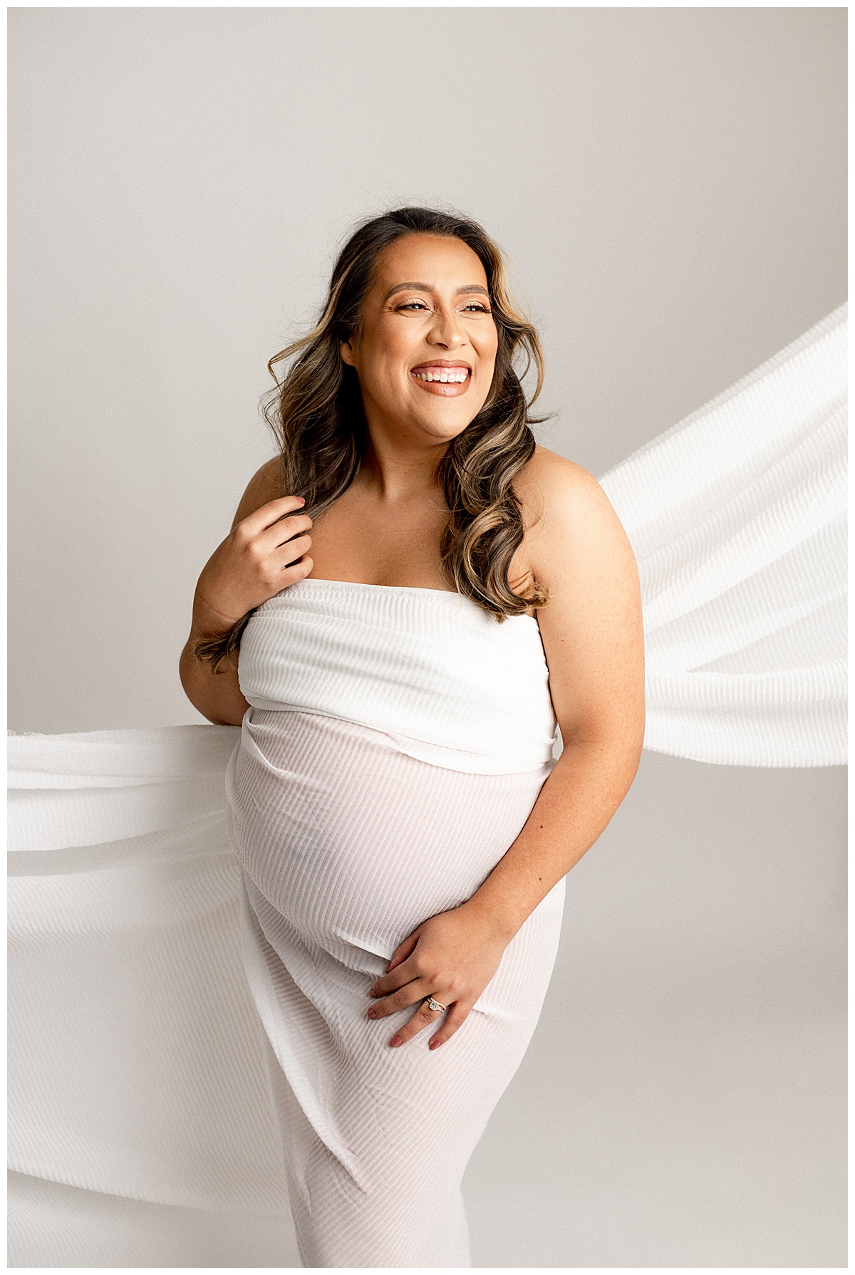Big smiles for pregnant mama to be for Virginia Newborn Photographer