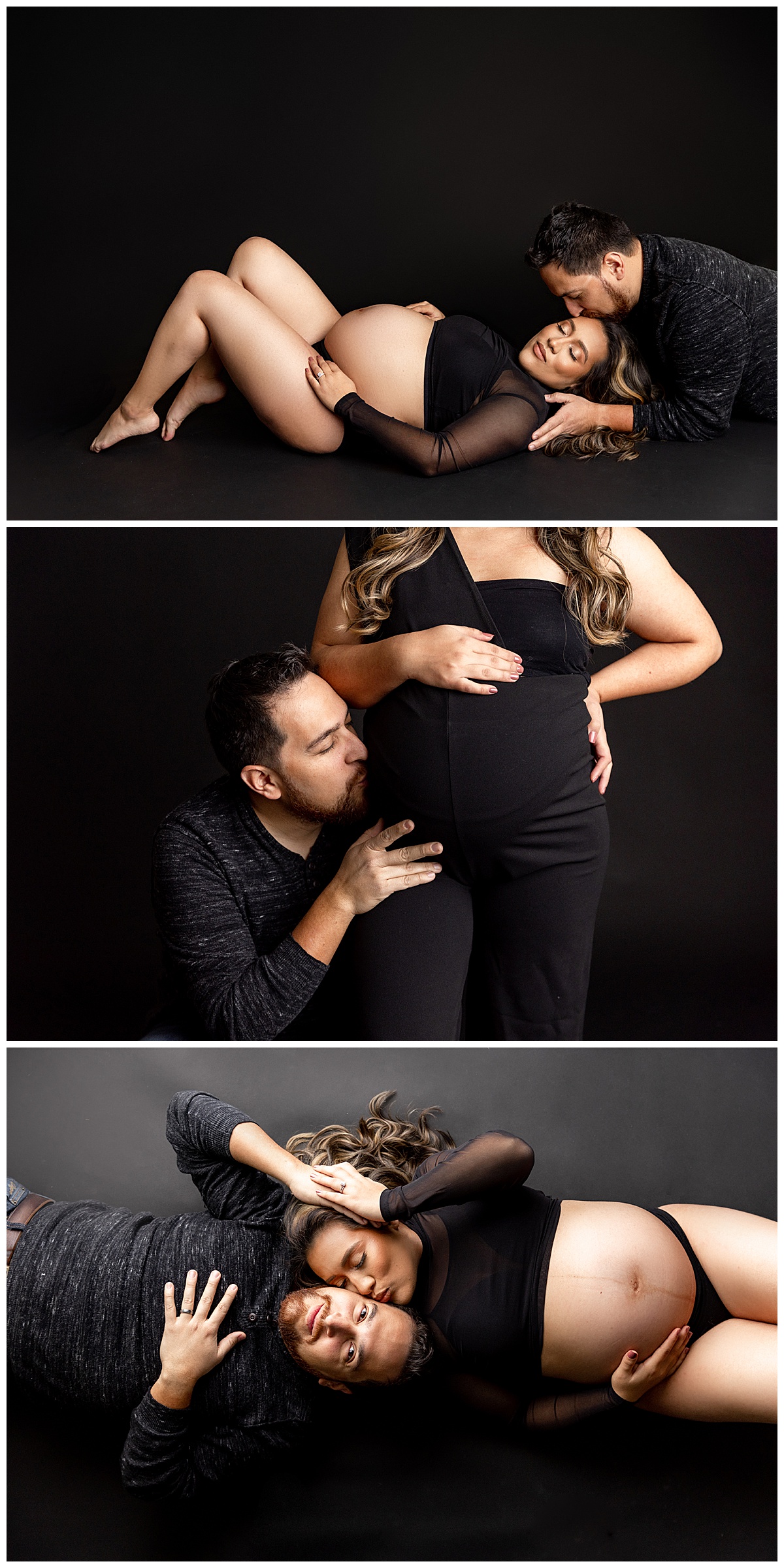 Parents love on baby bump for Studio Maternity Session