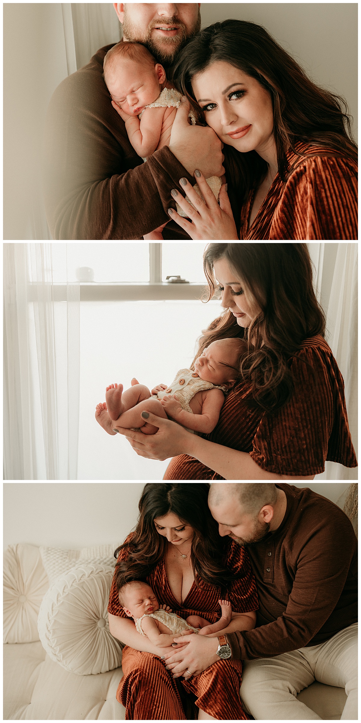 Parents love on newborn baby for Norma Fayak Photography