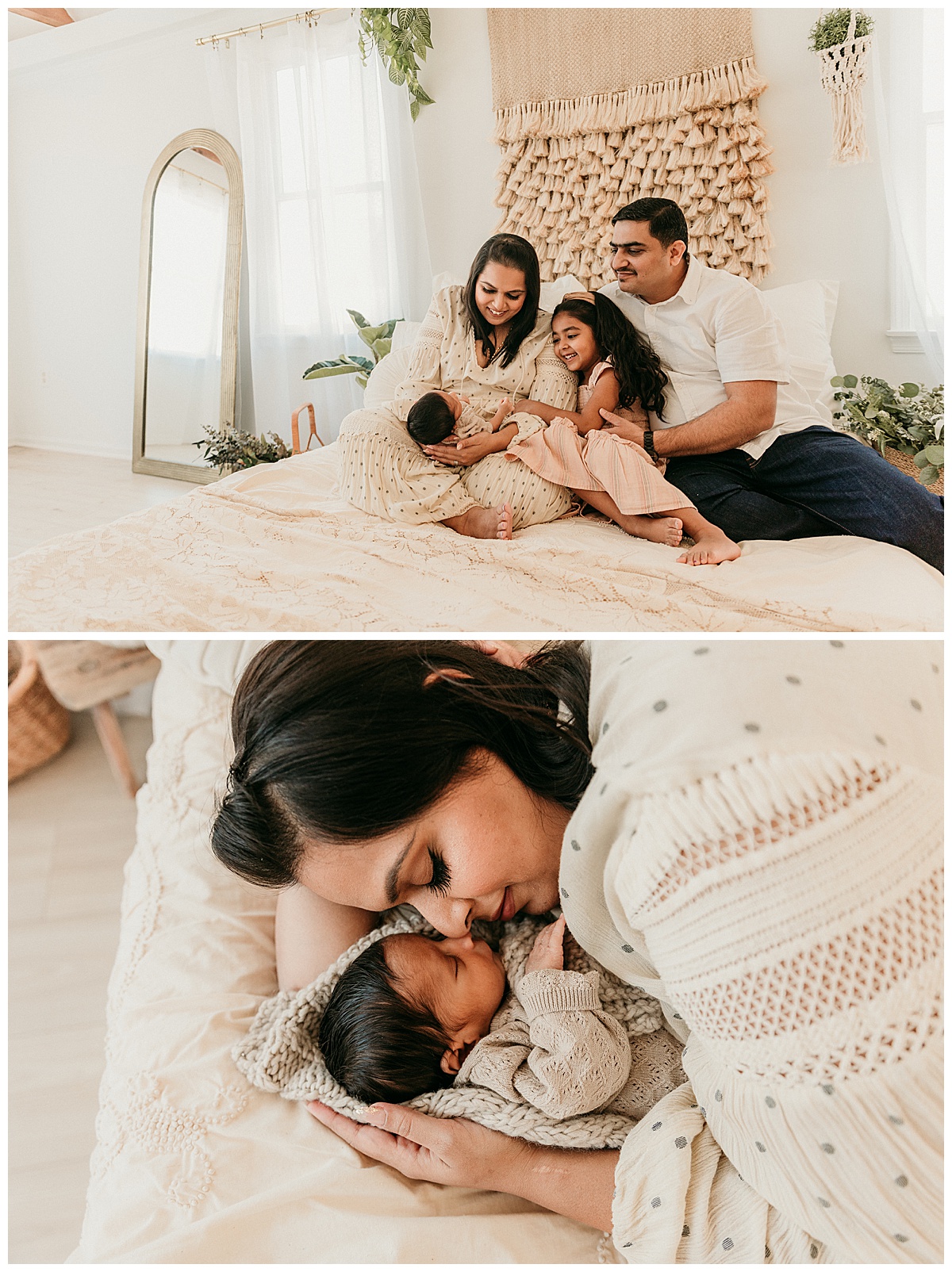 Mom and dad cuddle with baby for The Perfect Gift For New Moms
