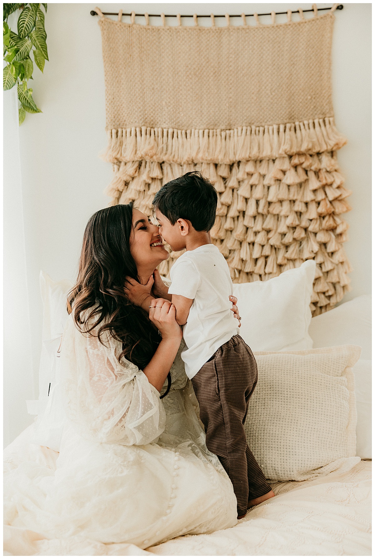 Mom and son spend time together for Family Photos