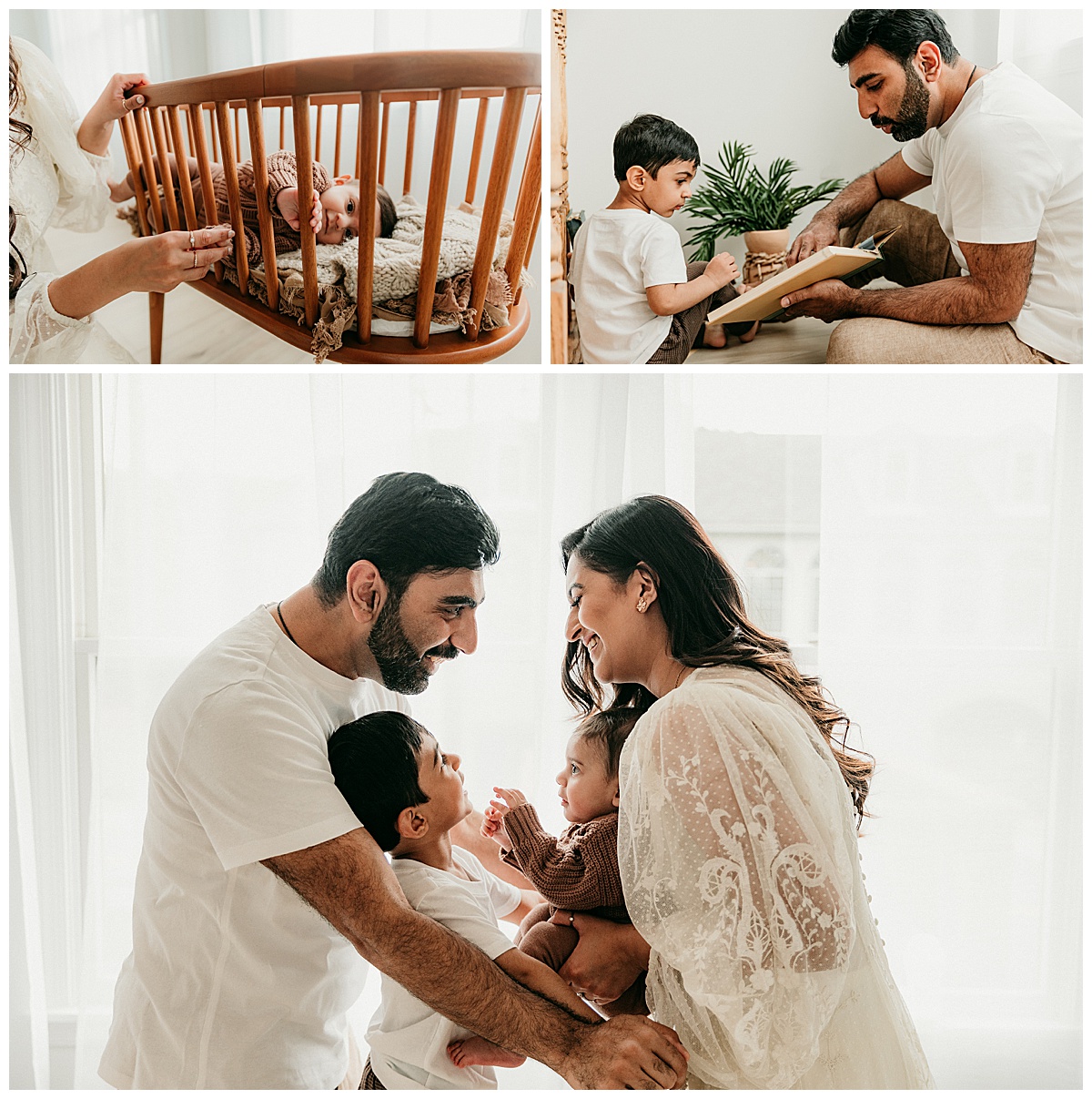 Parents spend time with babies for Virginia Family Photographer