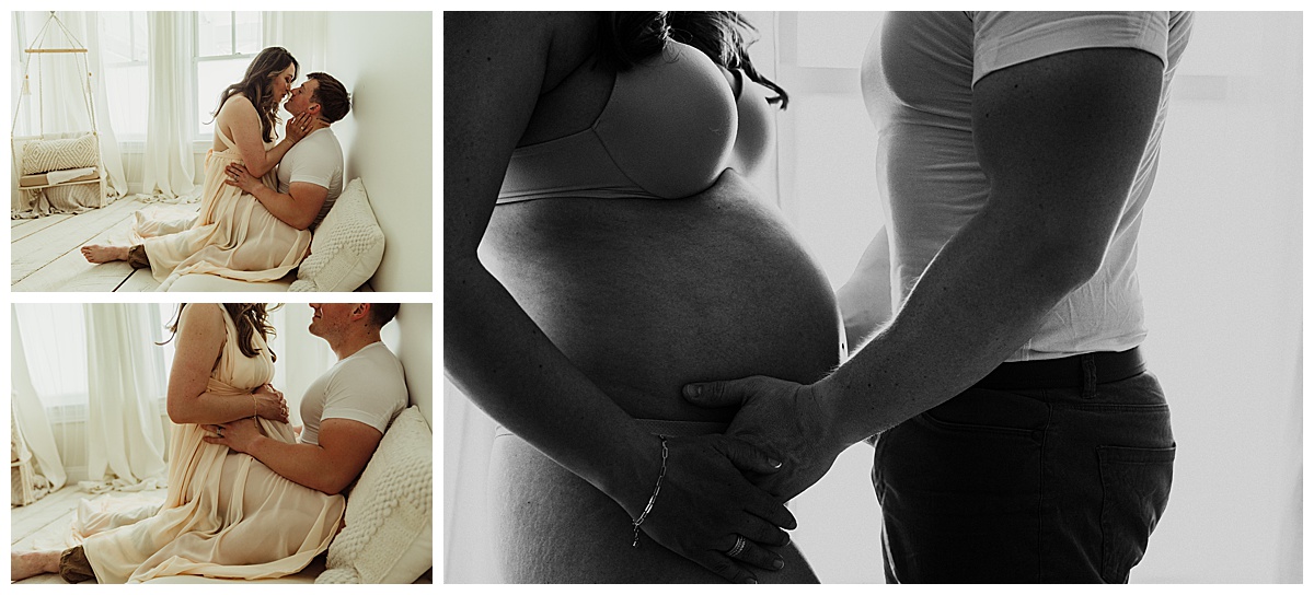 Parents embrace pregnant belly for Norma Fayak Photography 