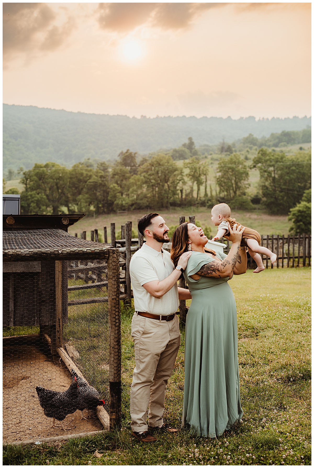 Parents mile big at baby boy for Virginia Family Photographer