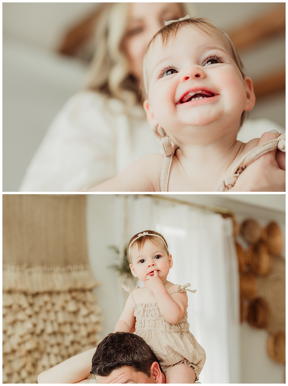 Baby girls shares smiles and laughs for Unposed Lifestyle Family Photos