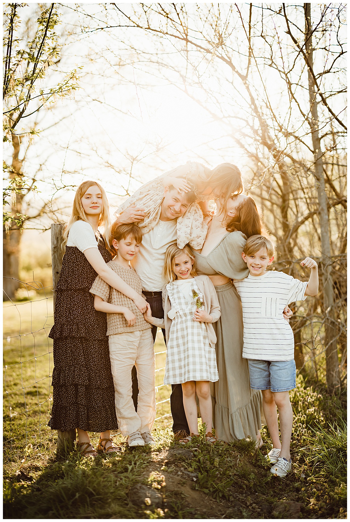 Family stand together for Virginia Family Photographer