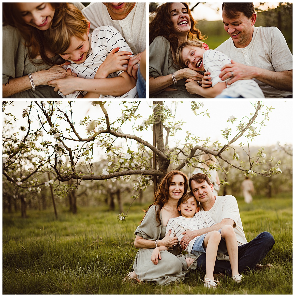 Parents love on their son for Virginia Family Photographer