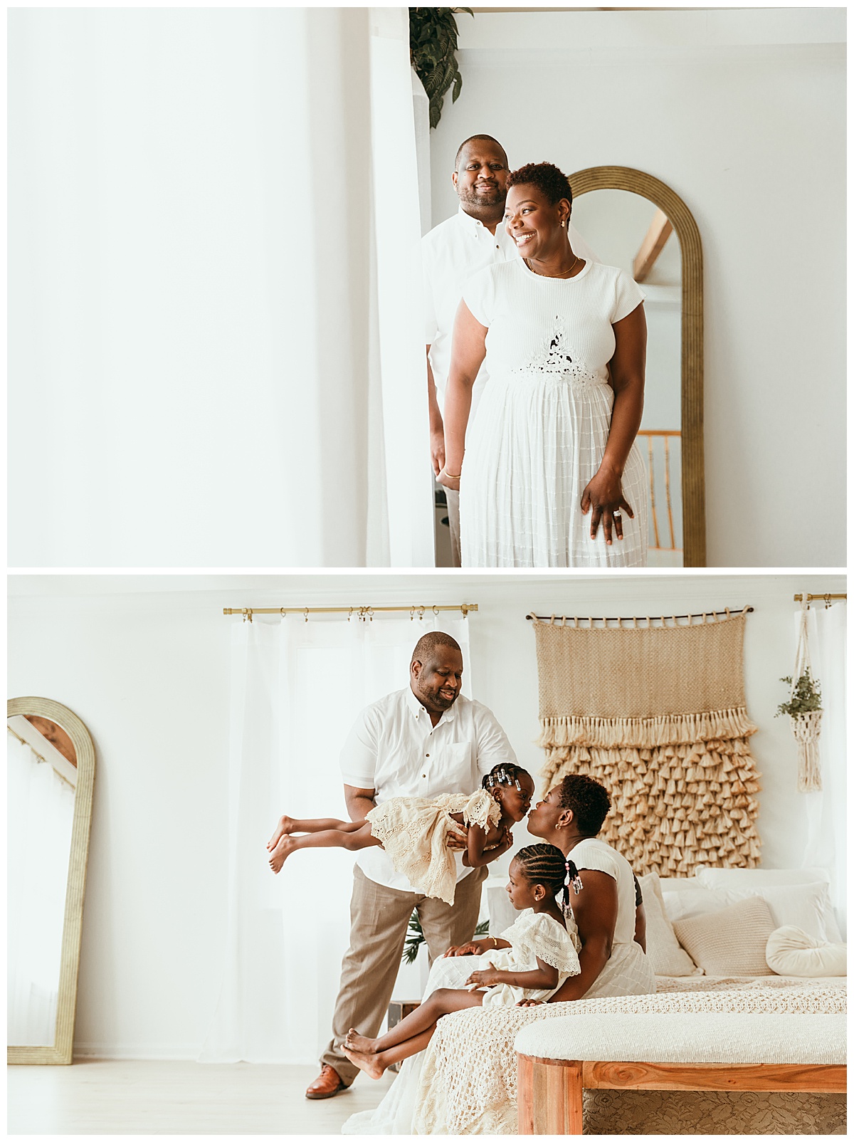 Mom and dad love on their babies for Virginia Family Photographer