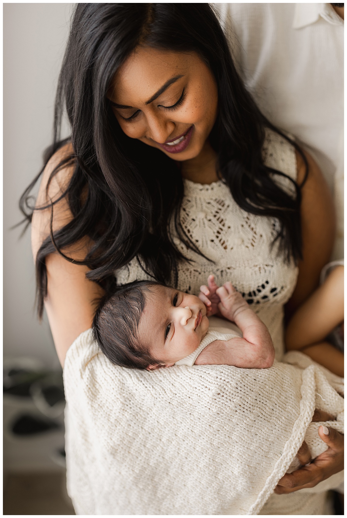 Mom holds baby for Virginia Newborn Photographer