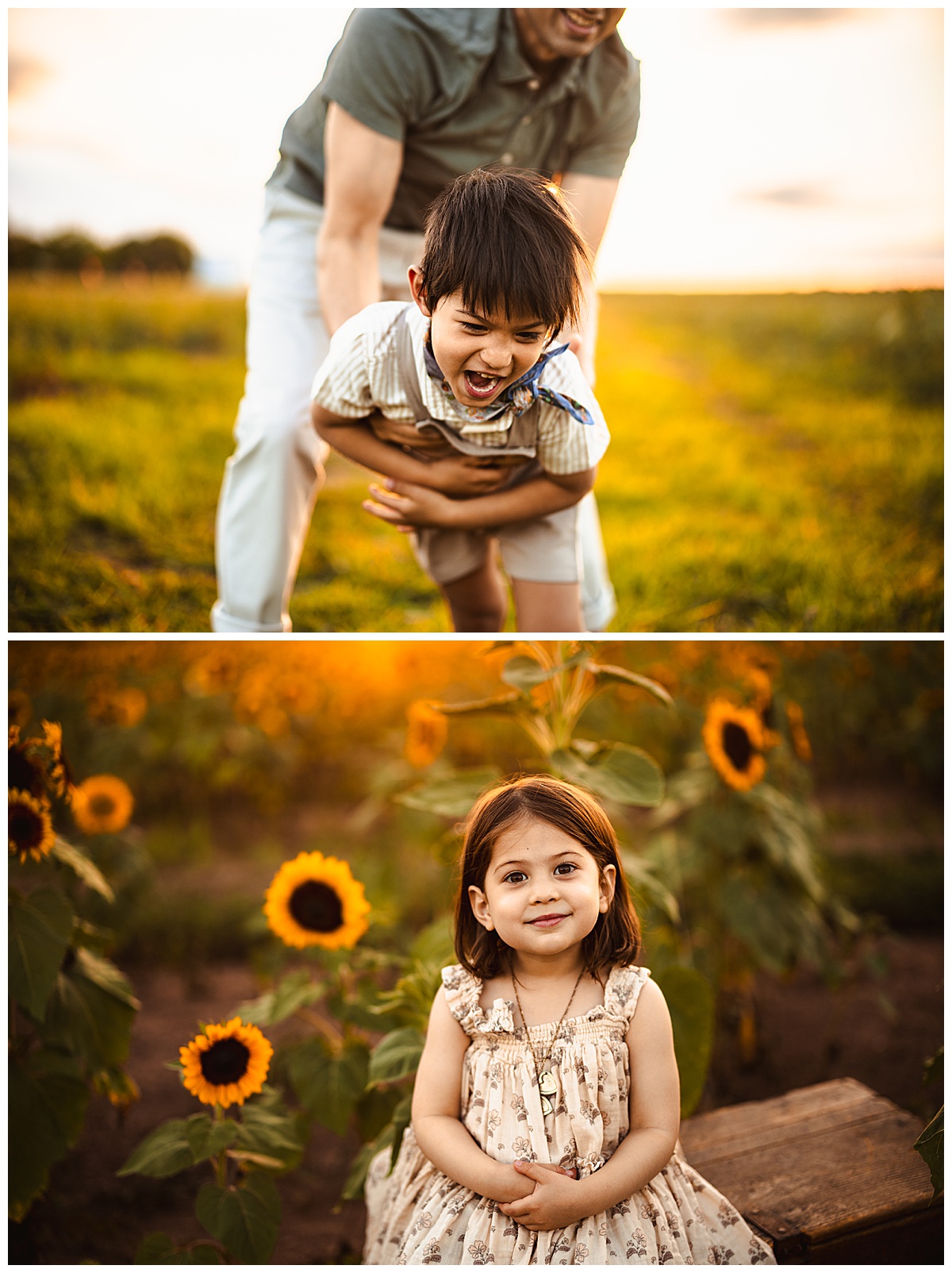 Kids play in the flower fields for Norma Fayak Photography
