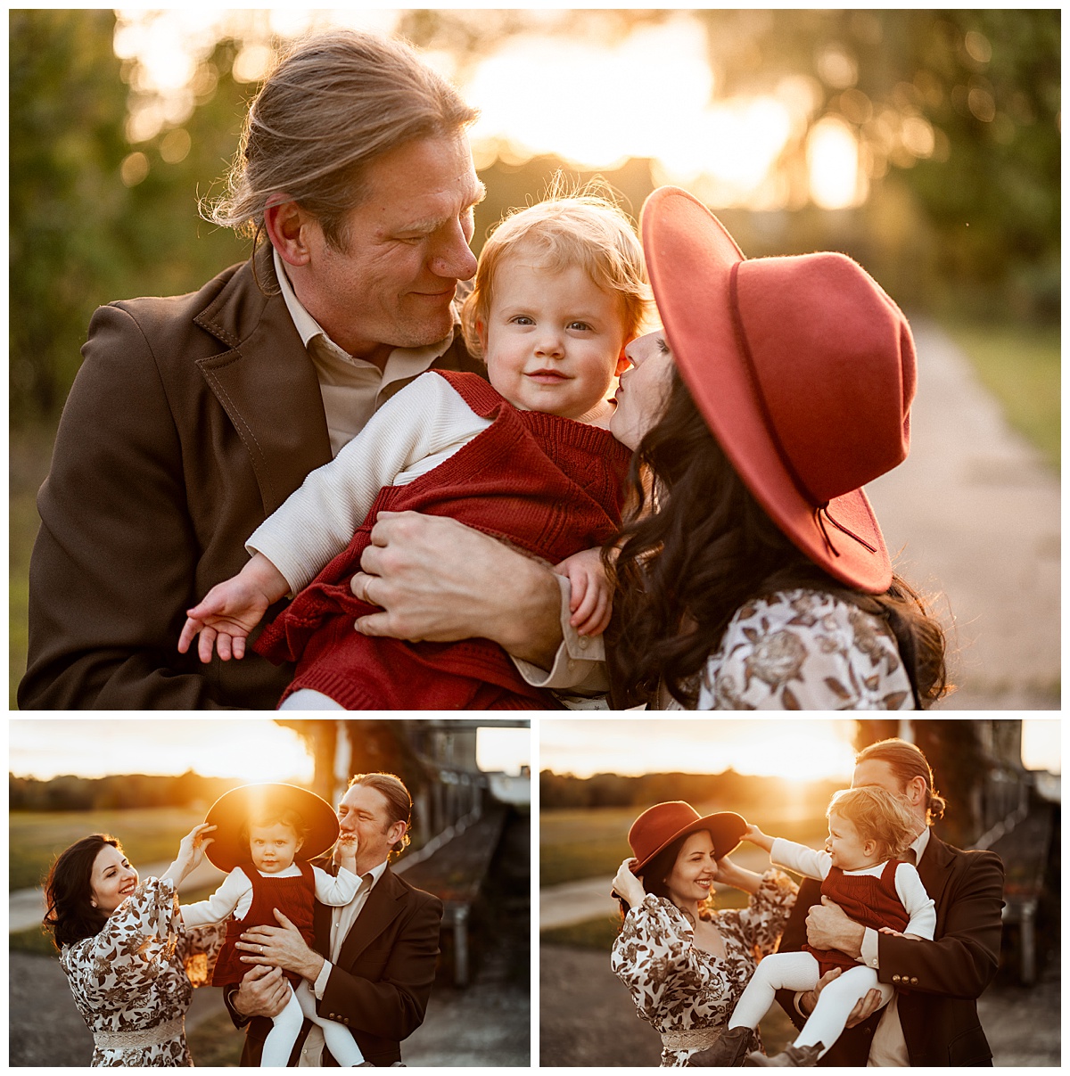 Mom and dad hold baby close for Virginia Family Photographer