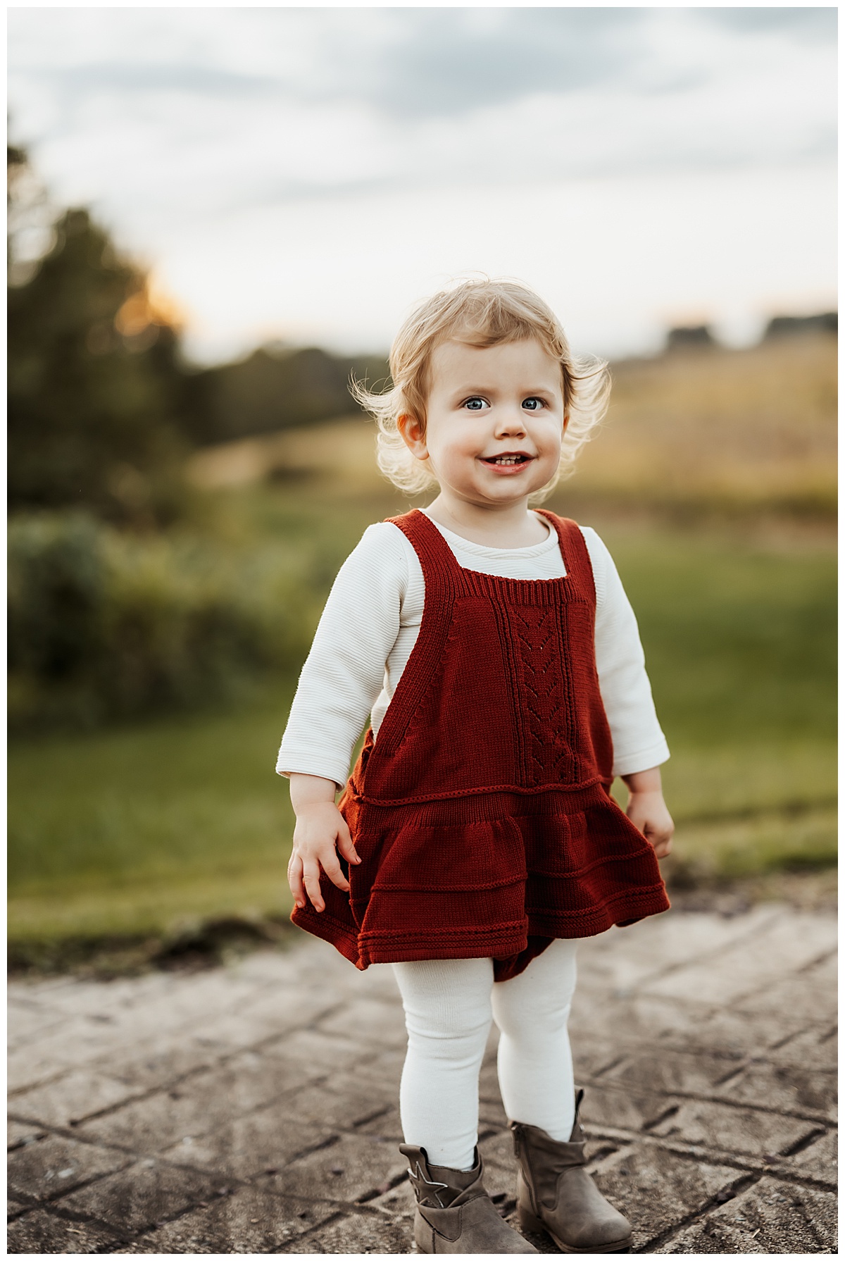 Young child smile big for Virginia Family Photographer