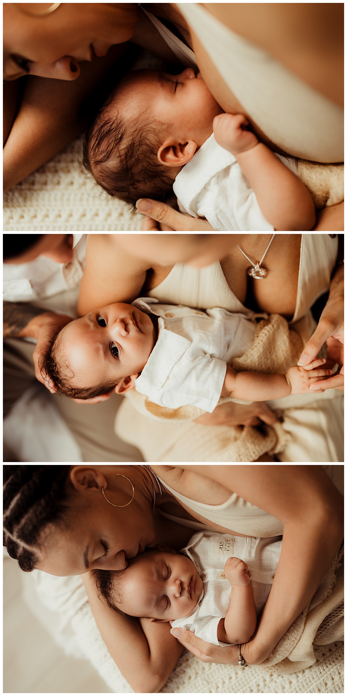 Parents cuddle their little one during their Lifestyle Newborn Session