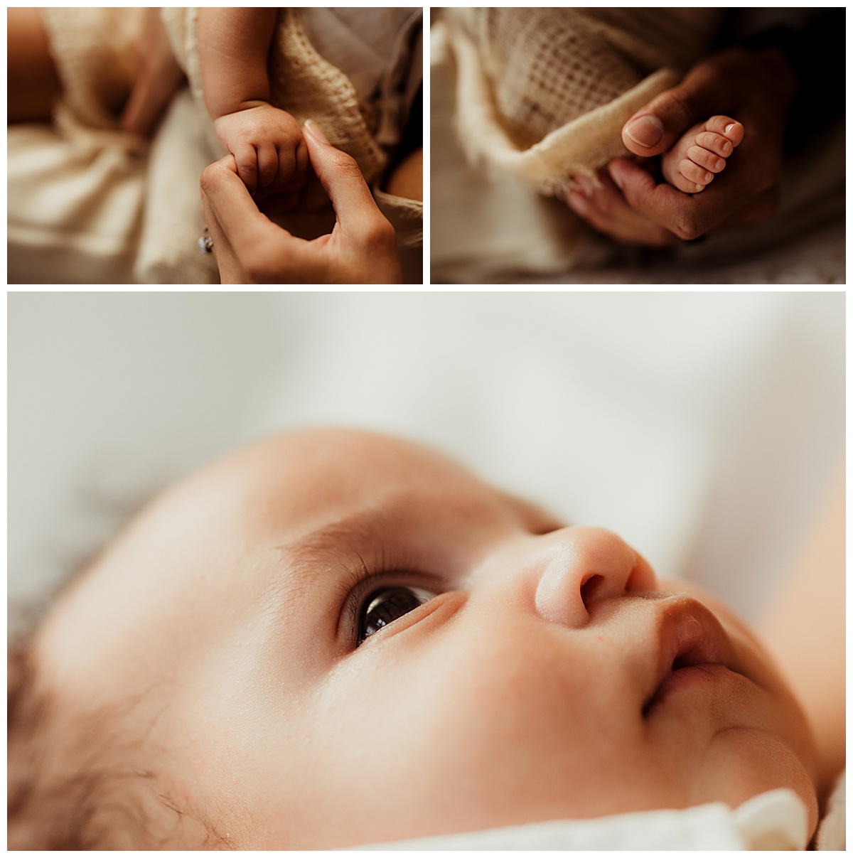 Tender details of little one by Virginia Newborn Photographer