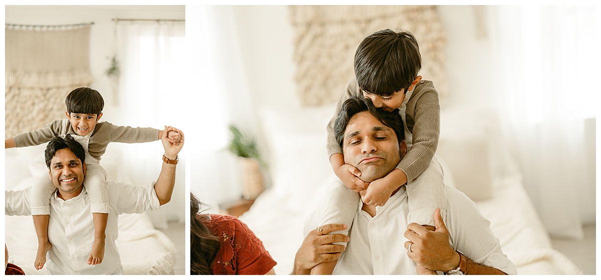 Dad plays with sone for Virginia Family Photographer