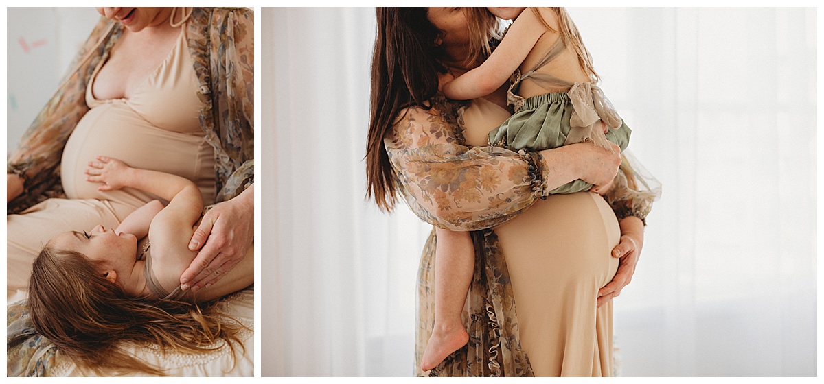 Mom holds baby close for Virginia Baby Photographer